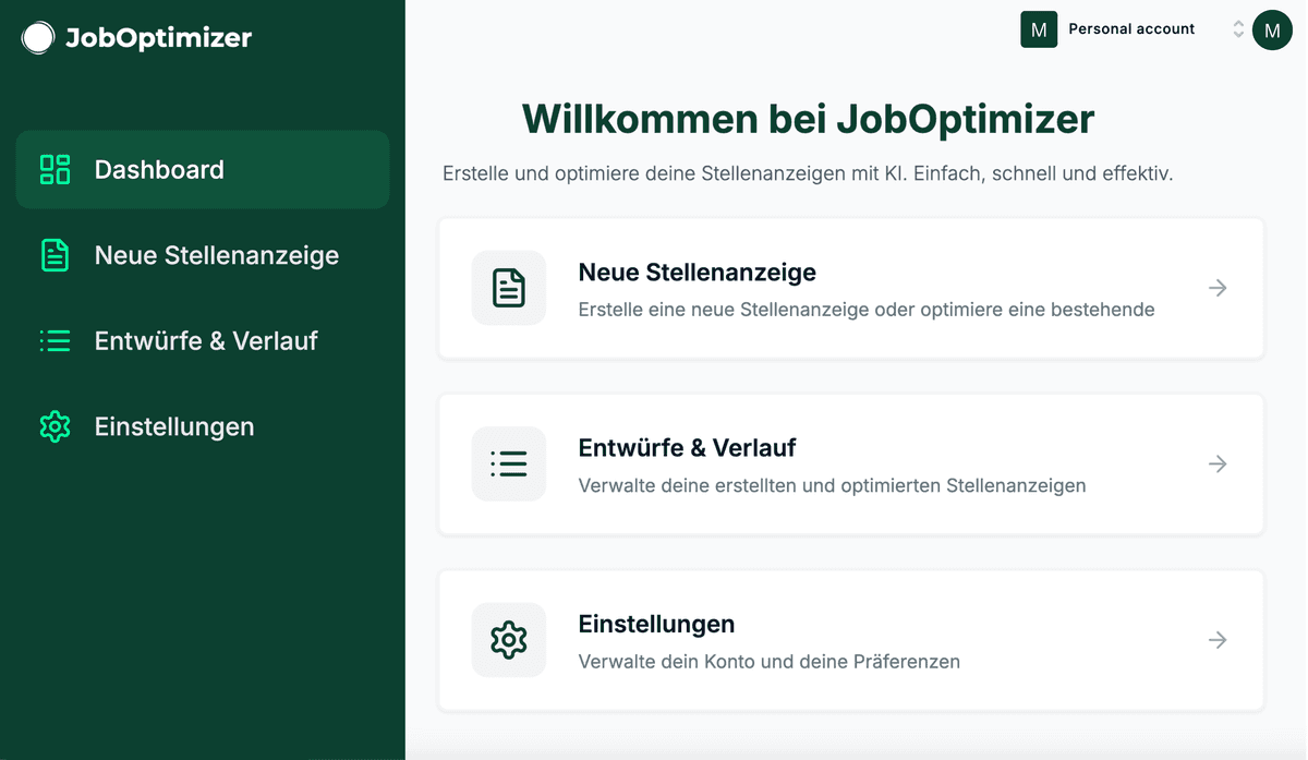 JobOptimizer Dashboard